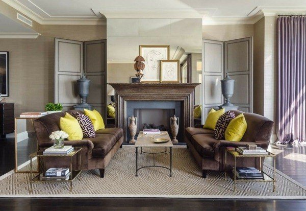 25 ideias para decoração com sofá marrom ou sofá bege