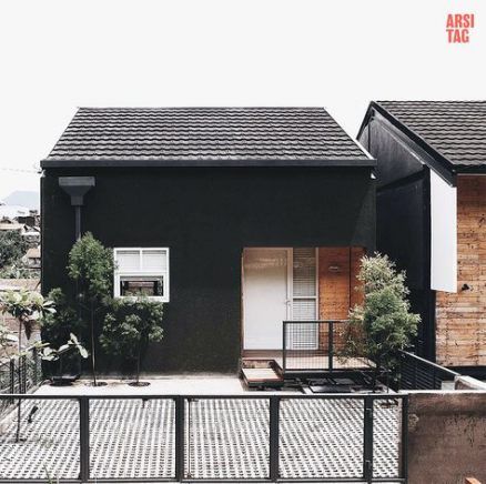 Casas modernas pequenas preta