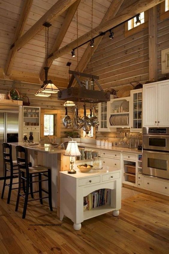Cozinha de madeira branca 